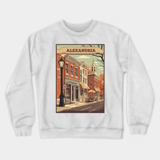 Alexandria, Virginia, USA, Travel Poster Crewneck Sweatshirt